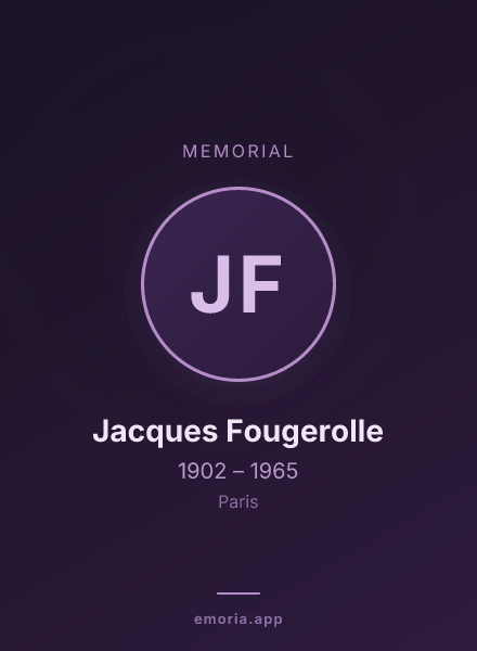Memorial portrait of Jacques Fougerolle