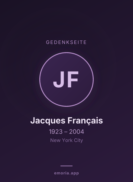 Gedenkportrait von Jacques Français