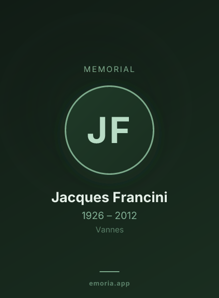 Memorial portrait of Jacques Francini