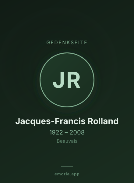 Gedenkportrait von Jacques-Francis Rolland