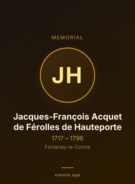 Memorial portrait of Jacques-François Acquet de Férolles de Hauteporte