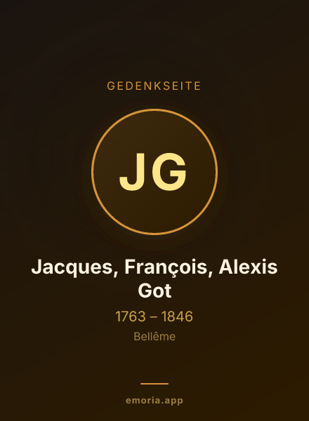 Gedenkportrait von Jacques, François, Alexis Got