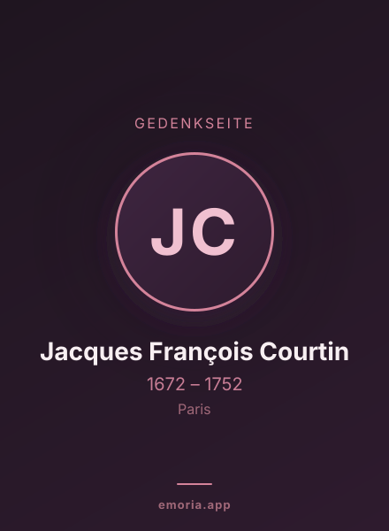 Gedenkportrait von Jacques François Courtin