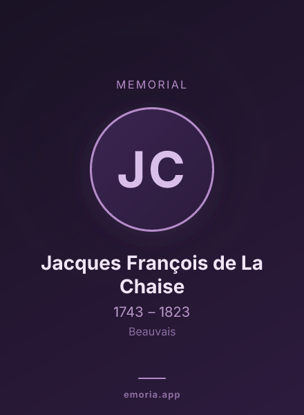 Memorial portrait of Jacques François de La Chaise