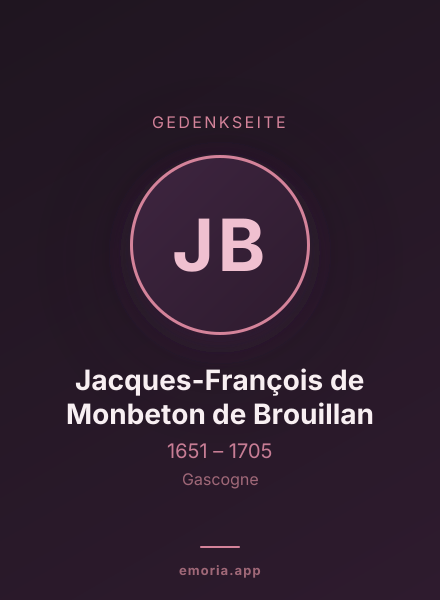 Gedenkportrait von Jacques-François de Monbeton de Brouillan