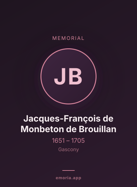 Memorial portrait of Jacques-François de Monbeton de Brouillan