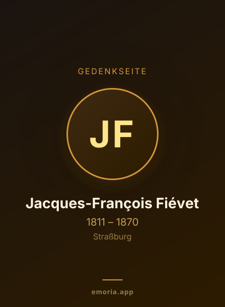 Gedenkportrait von Jacques-François Fiévet
