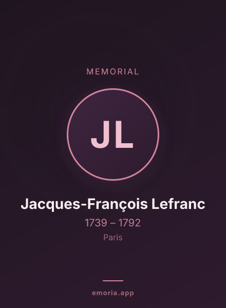 Memorial portrait of Jacques-François Lefranc