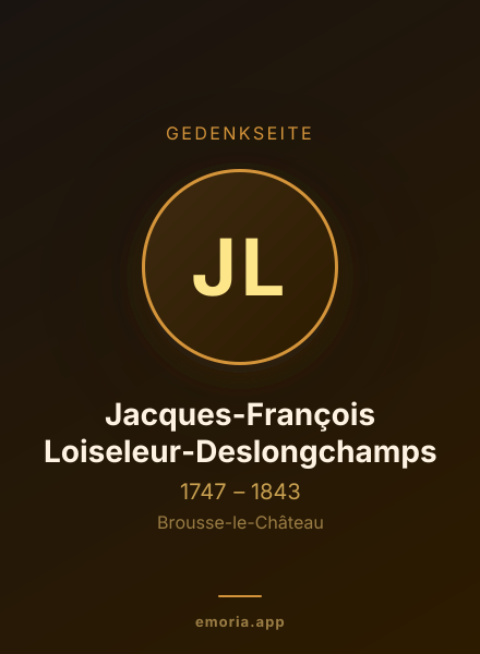 Gedenkportrait von Jacques-François Loiseleur-Deslongchamps
