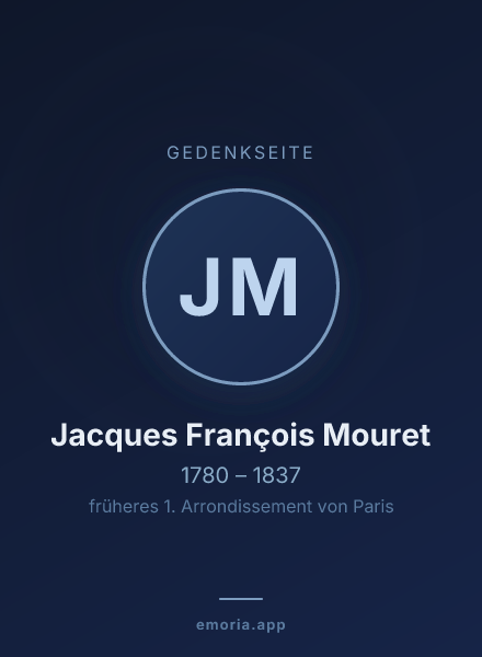 Gedenkportrait von Jacques François Mouret