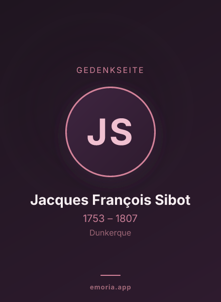 Gedenkportrait von Jacques François Sibot