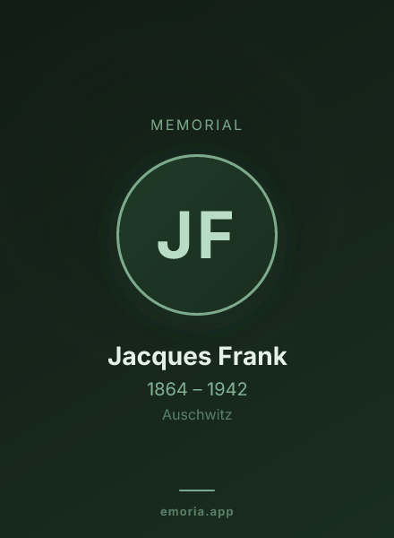 Memorial portrait of Jacques Frank