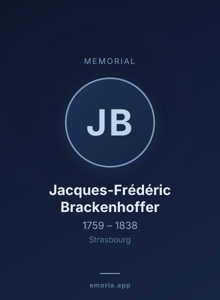 Memorial portrait of Jacques-Frédéric Brackenhoffer