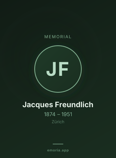 Memorial portrait of Jacques Freundlich