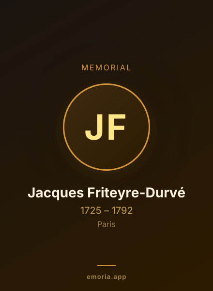 Memorial portrait of Jacques Friteyre-Durvé