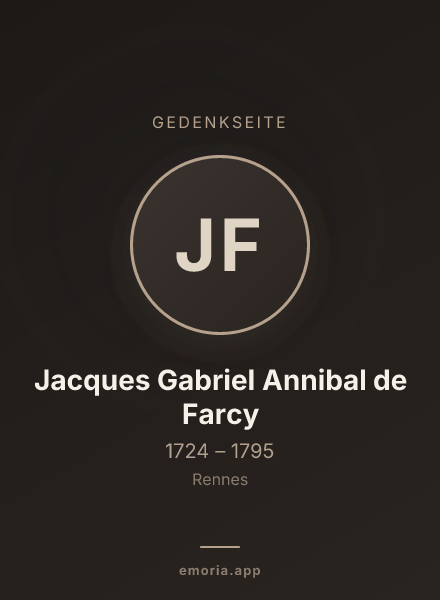Gedenkportrait von Jacques Gabriel Annibal de Farcy