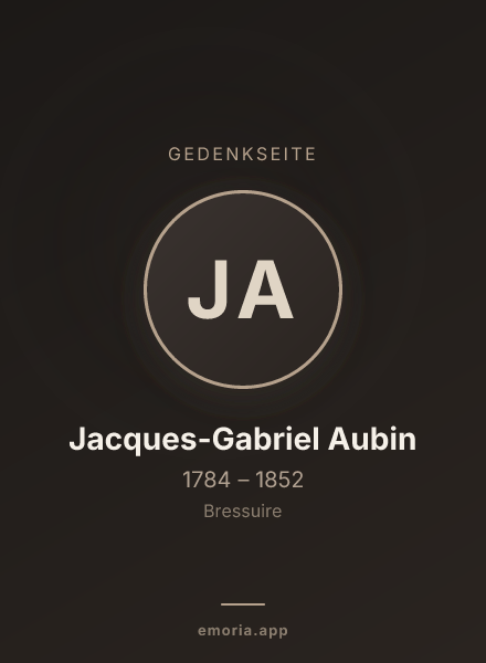Gedenkportrait von Jacques-Gabriel Aubin