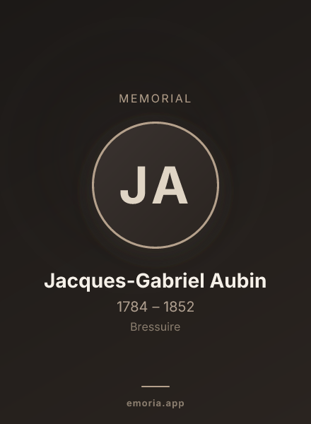 Memorial portrait of Jacques-Gabriel Aubin