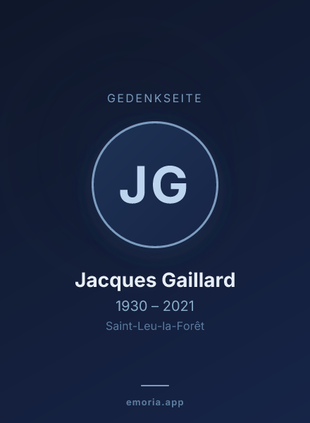 Gedenkportrait von Jacques Gaillard