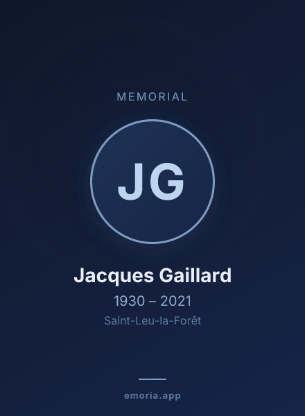 Memorial portrait of Jacques Gaillard
