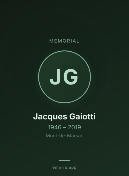 Memorial portrait of Jacques Gaiotti
