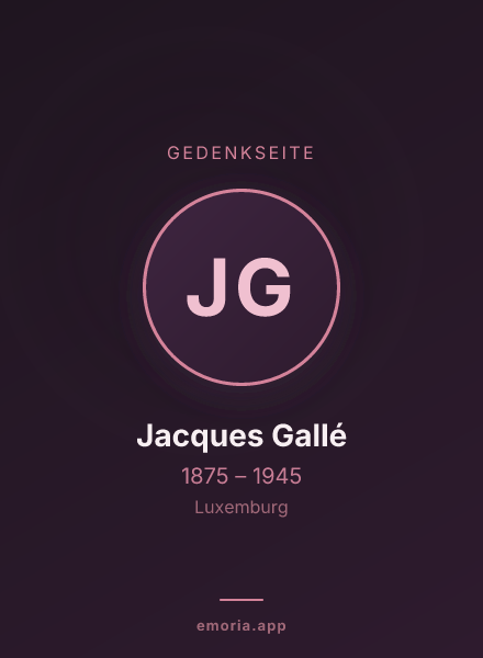 Gedenkportrait von Jacques Gallé