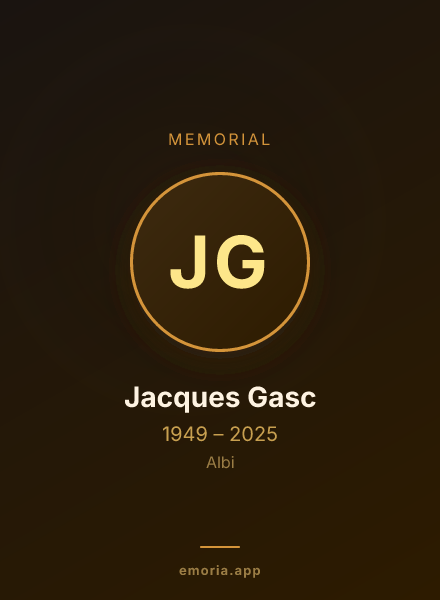 Memorial portrait of Jacques Gasc