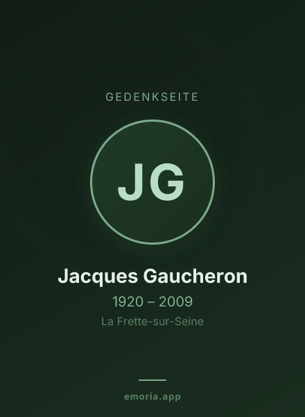 Gedenkportrait von Jacques Gaucheron