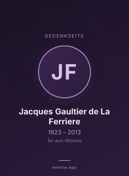 Gedenkportrait von Jacques Gaultier de La Ferriere