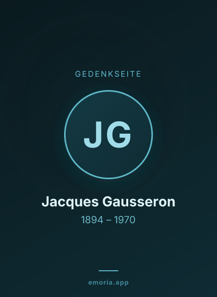 Gedenkportrait von Jacques Gausseron