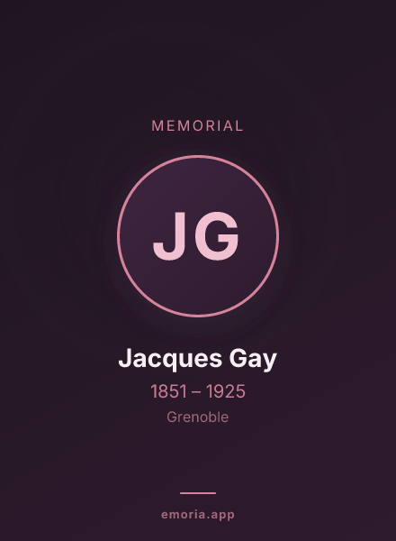 Memorial portrait of Jacques Gay