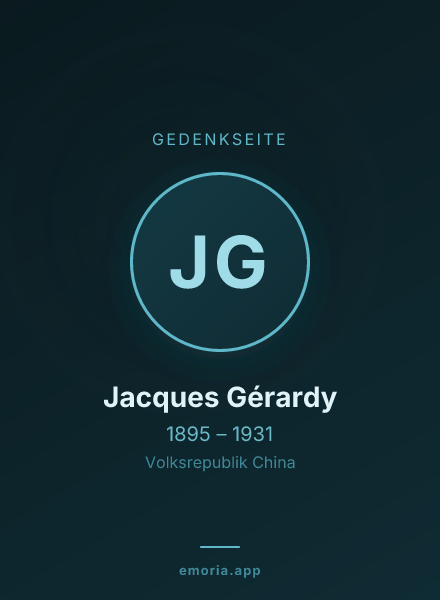 Gedenkportrait von Jacques Gérardy