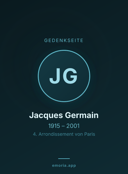 Gedenkportrait von Jacques Germain