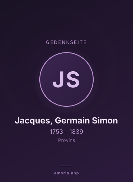 Gedenkportrait von Jacques, Germain Simon