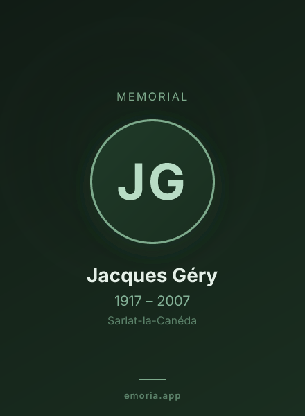 Memorial portrait of Jacques Géry