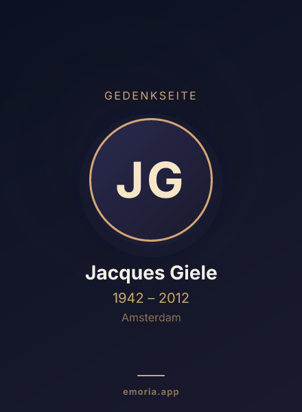 Gedenkportrait von Jacques Giele