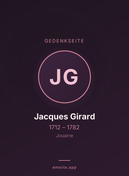 Gedenkportrait von Jacques Girard