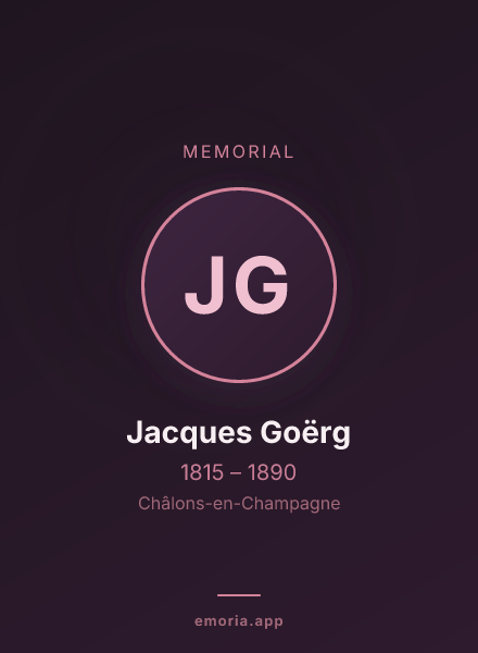 Memorial portrait of Jacques Goërg