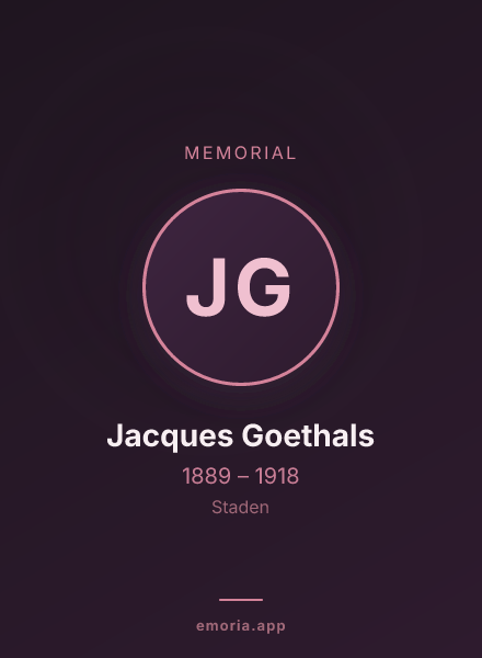 Memorial portrait of Jacques Goethals