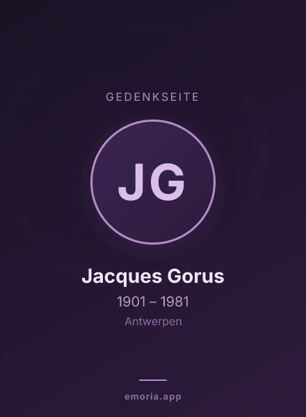 Gedenkportrait von Jacques Gorus
