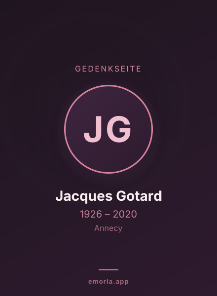 Gedenkportrait von Jacques Gotard