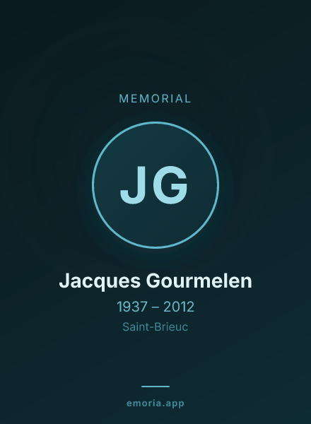 Memorial portrait of Jacques Gourmelen