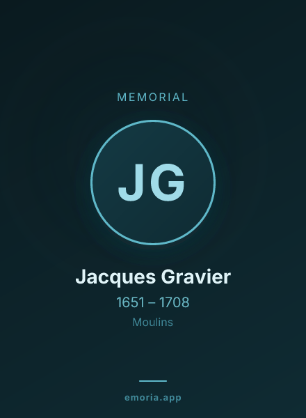 Memorial portrait of Jacques Gravier