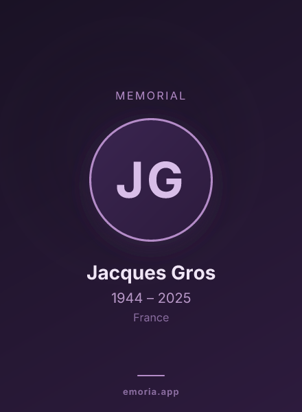 Memorial portrait of Jacques Gros