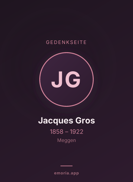 Gedenkportrait von Jacques Gros