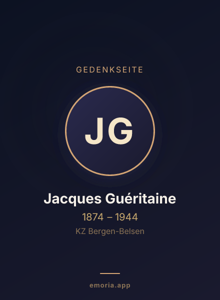 Gedenkportrait von Jacques Guéritaine