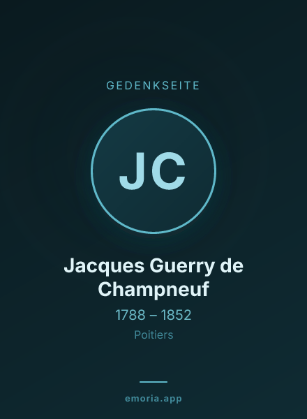 Gedenkportrait von Jacques Guerry de Champneuf