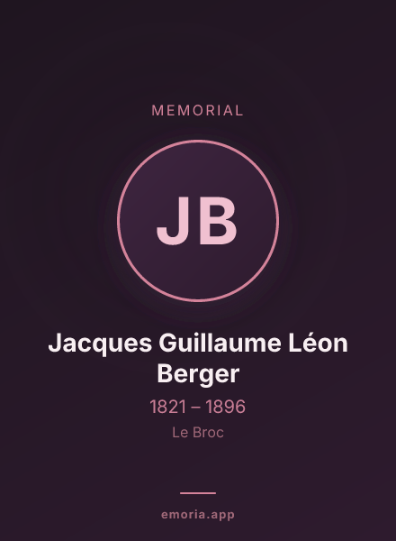 Memorial portrait of Jacques Guillaume Léon Berger