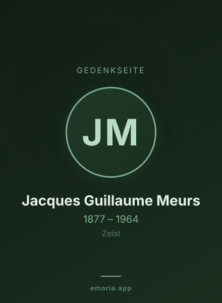 Gedenkportrait von Jacques Guillaume Meurs