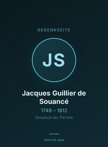 Gedenkportrait von Jacques Guillier de Souancé